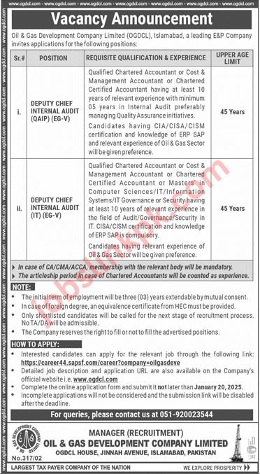 OGDCL jobs